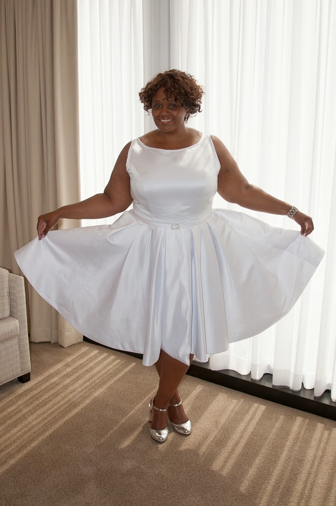 Plus Size Audrey Hephburn Inspired Wedding Dress