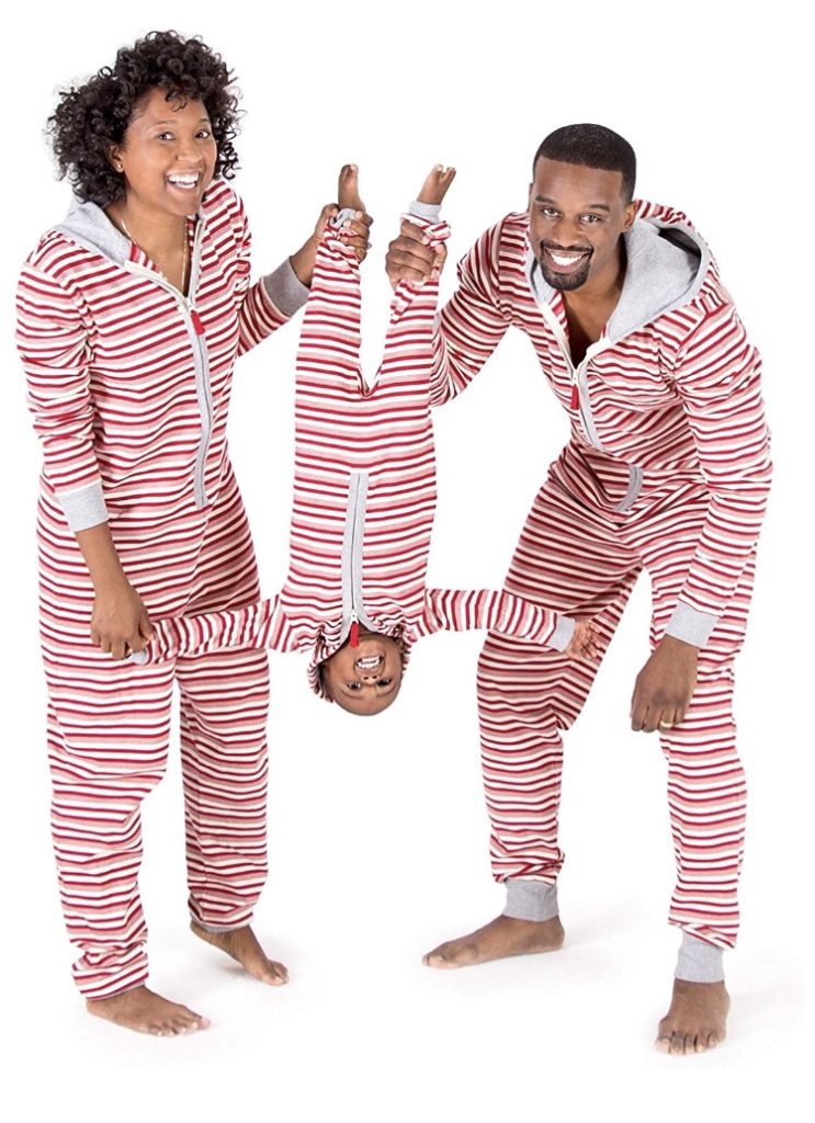 Oprah's Favorite Things Burt's Bees Baby Holiday Family Peppermint Stripe Jumpsuit